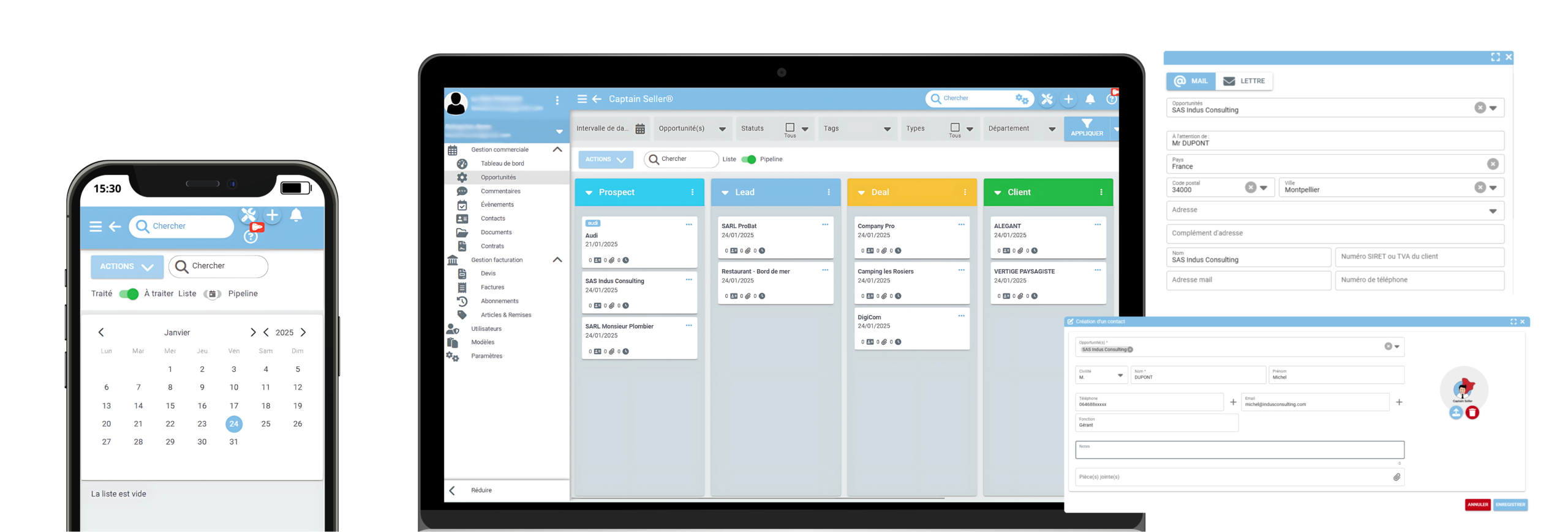 Captain Seller : CRM commercial - gestion des ventes