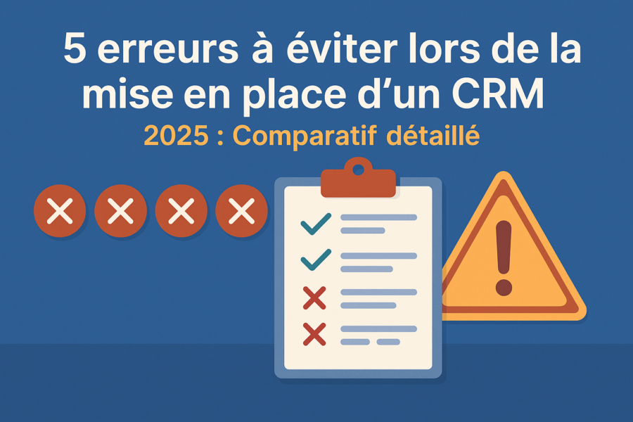 5 erreurs à éviter lors de la mise en place d'un CRM 2025 : Comparatif détaillé