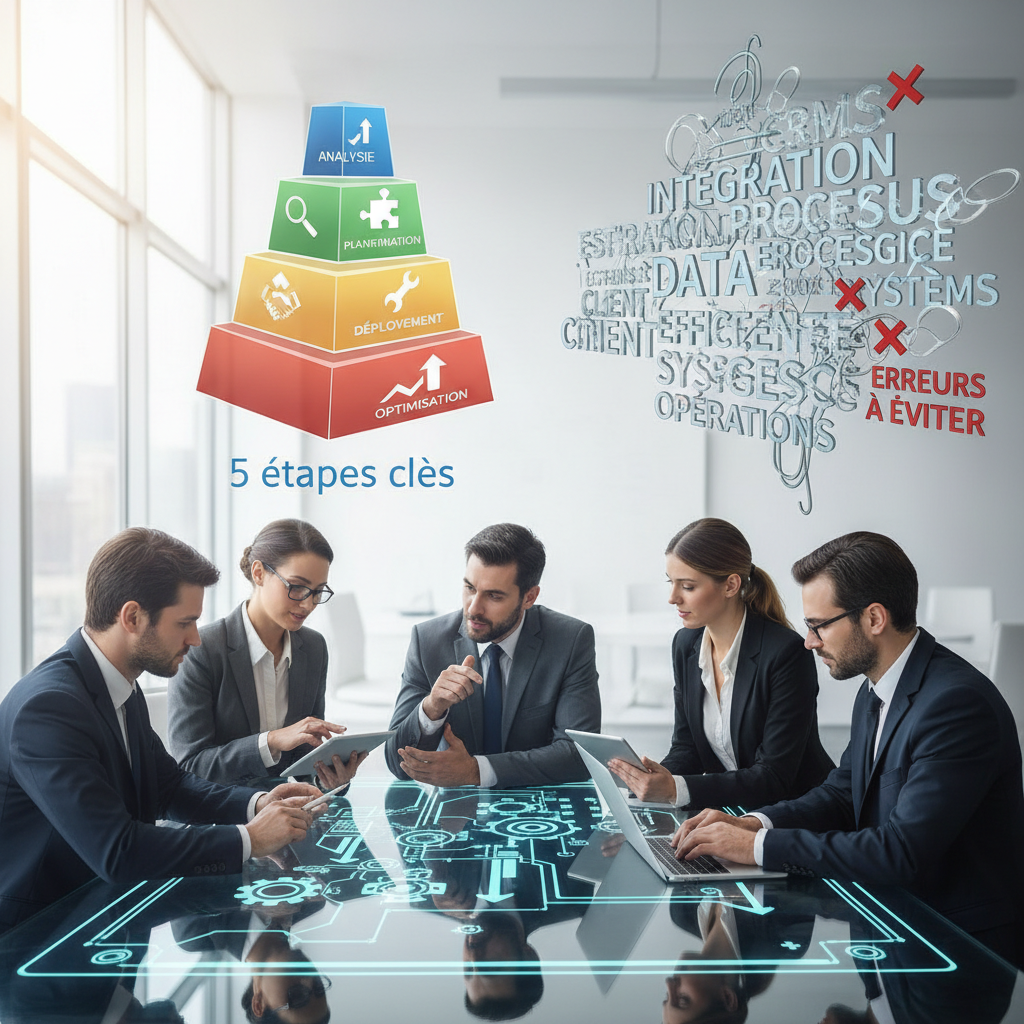 Cet article exposera les étapes essentielles pour réussir l'intégration d'un CRM - intégration CRM, meilleures pratiques, err