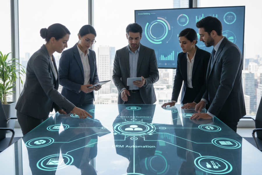 Découvrez comment l'automatisation dans les systèmes CRM peut faciliter les vent - vente croisée, automatisation CRM, stratég