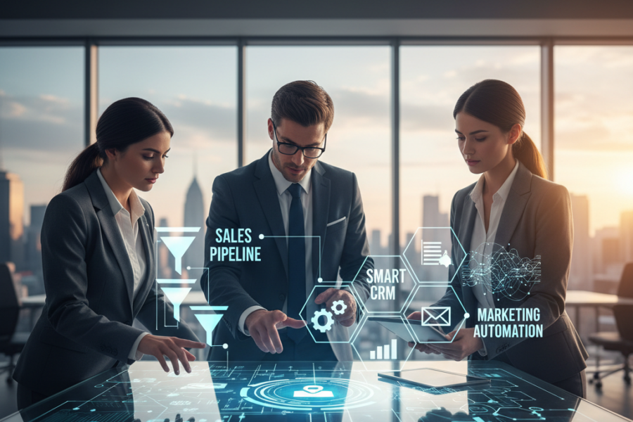 Découvrez une stratégie intégrée pour les professionnels du secteur B2B, combina - pipelinedevente, crmintelligent, marketing