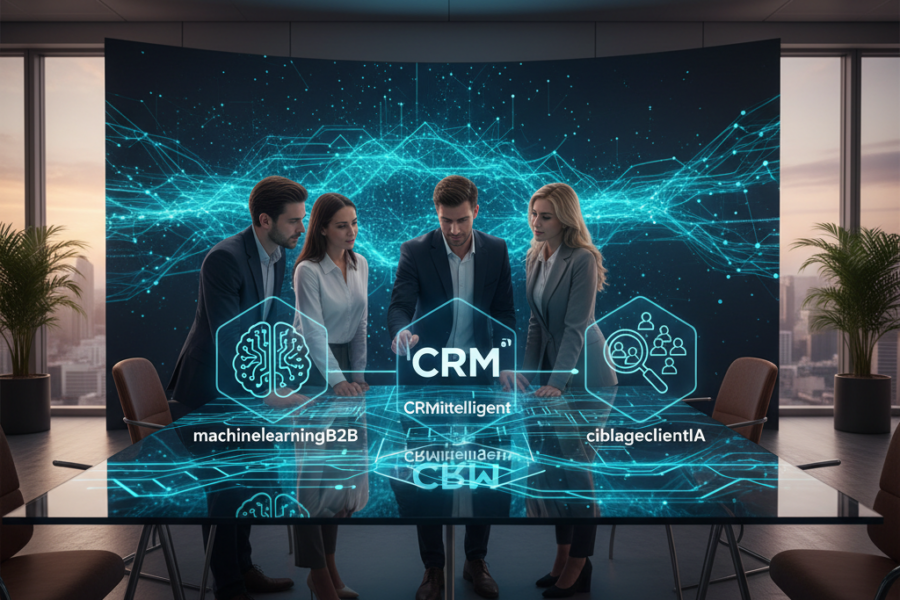 Découvrez comment l'intégration du machine learning dans les CRM transforme les - machinelearningB2B, CRMintelligent, ciblage
