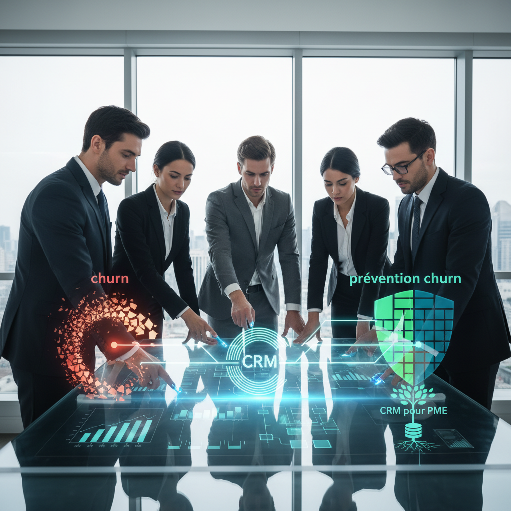 Découvrez des stratégies proactives et l'utilisation d'outils CRM avancés pour i - churnclientB2B, préventionchurn, CRMpourPM