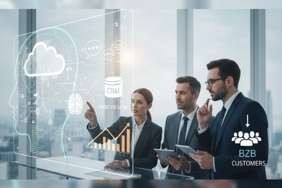 Découvrez une feuille de route avancée pour les PME B2B souhaitant fusionner l'i - iaconversationnellecrm, ventesb2bprédictiv