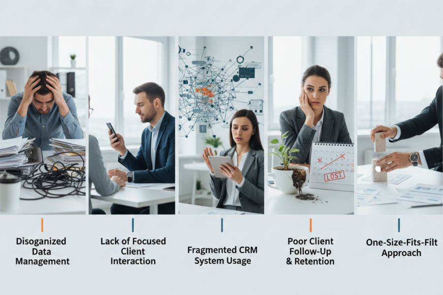 Découvrez les erreurs typiques que commettent les cabinets de coaching dans leur - gestion commerciale coaching, erreurs CRM