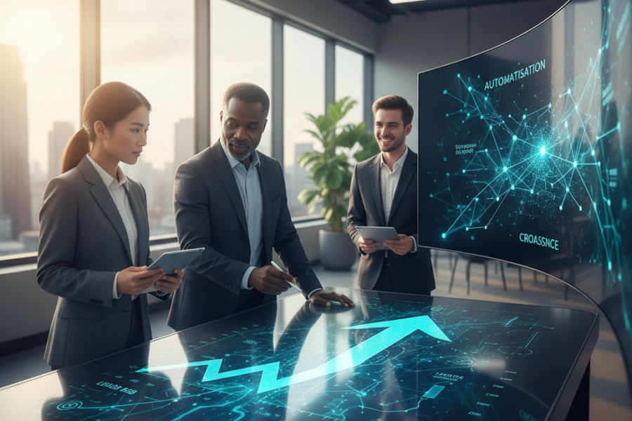 Découvrez comment les entreprises de services B2B peuvent utiliser l'automatisat - automatisationprospection, leadsB2B, servi