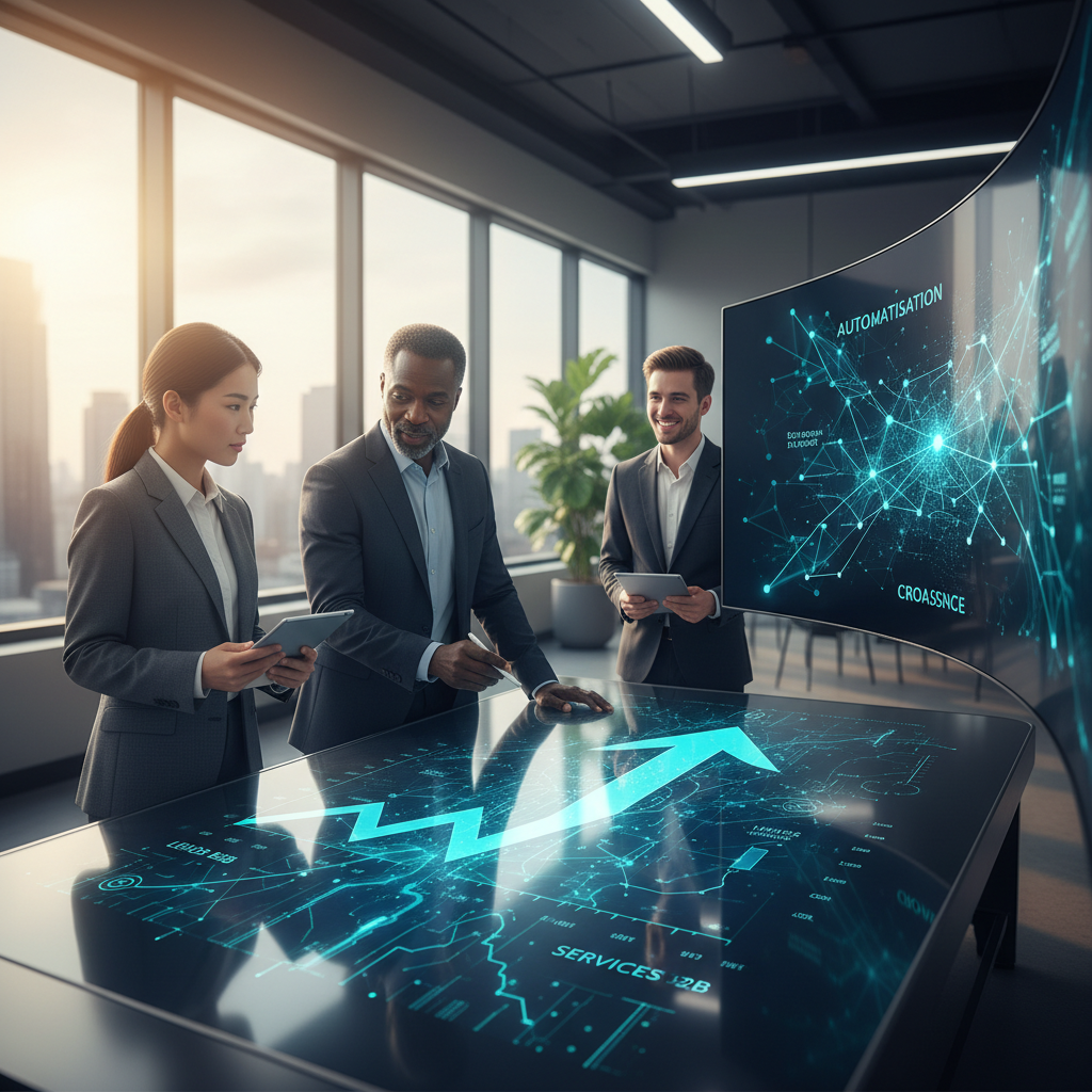 Découvrez comment les entreprises de services B2B peuvent utiliser l'automatisat - automatisationprospection, leadsB2B, servi