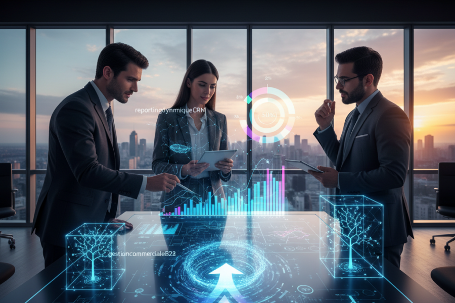 Découvrez comment les responsables commerciaux des services B2B peuvent utiliser - reportingdynamiqueCRM, gestioncommercialeB