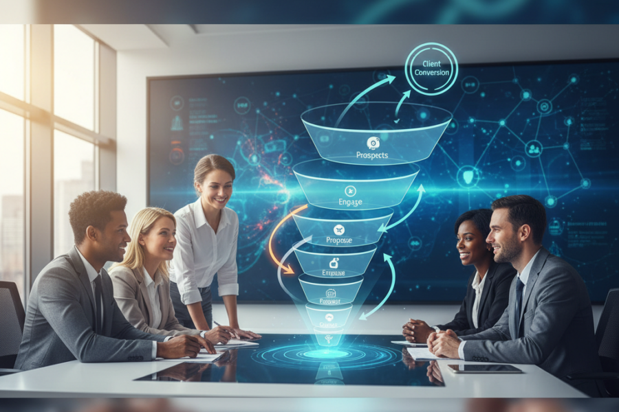 Explorez une étude de cas fictive mais réaliste montrant comment des PME du sect - pmeb2bcrm, optimisationtunnelvente, conver