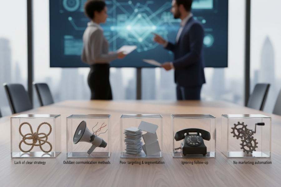 Découvrez les 5 erreurs les plus fréquentes en prospection commerciale B2B pour - erreurs prospection b2b, marketing automati